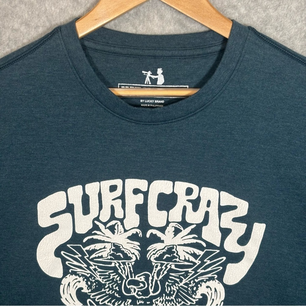 Bruce Brown Surf Crazy Graphic Crew Neck Sweatshirt-Ink Blue-Men Size Medium